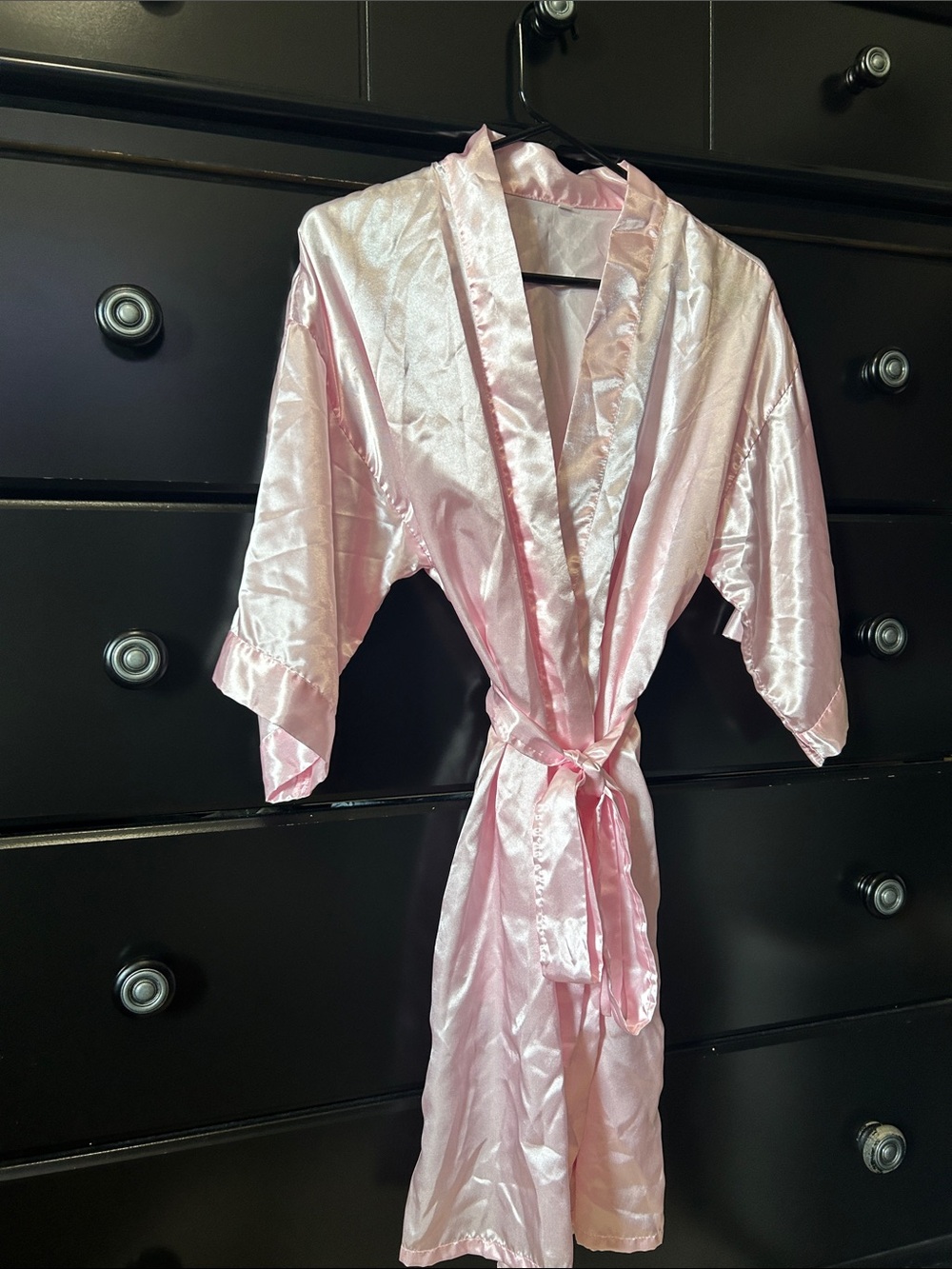 Satin Kimono Robe - Picture 2 of 4